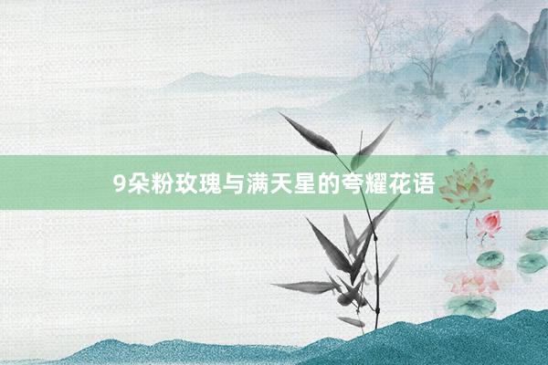 9朵粉玫瑰与满天星的夸耀花语