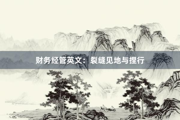 财务经管英文：裂缝见地与捏行
